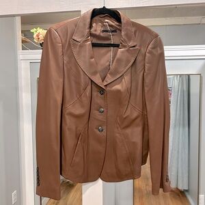 Hugo Boss Brown Leather Jacket